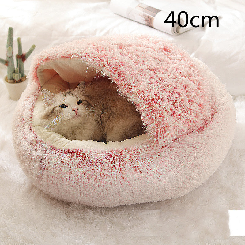 Coussin Moelleux Rond pour Chiens et Chats – Hiver & Confort Absolu