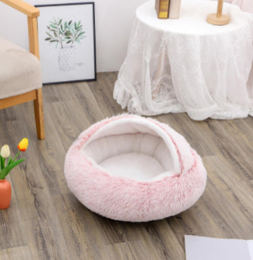 Coussin Moelleux Rond pour Chiens et Chats – Hiver & Confort Absolu
