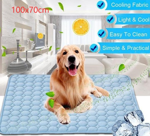 Tapis Rafraîchissant pour Chien – En Soie Glacée, Respirant & Sans Eau