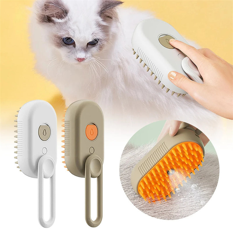 Brosse Électrique 3-en-1 à Vapeur pour Chiens & Chats