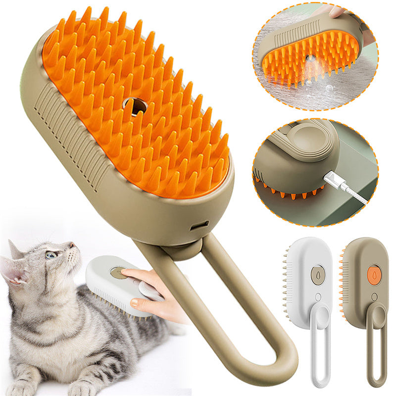 Brosse Électrique 3-en-1 à Vapeur pour Chiens & Chats