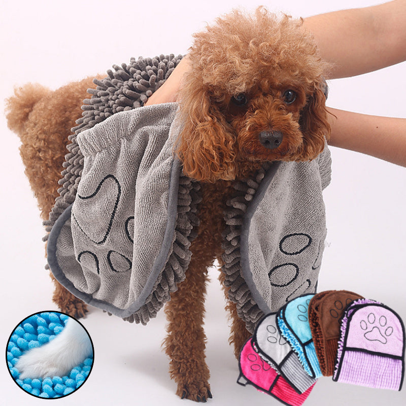Serviette Microfibre Ultra Absorbante pour Chiens & Chats