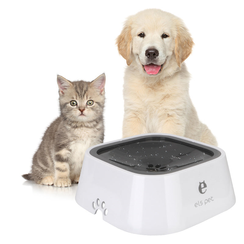 Bol d’eau Flottant 1,5L pour Chien et Chat – Anti-débordement, Distributeur d’eau Lent, Fontaine pour Animaux