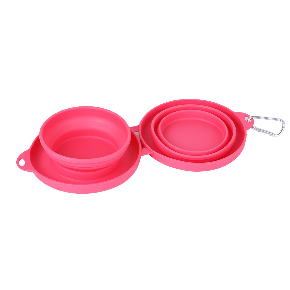 Gamelle Double Pliable en Silicone pour Chiens et Chats