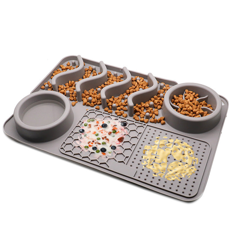 Tapis de Léchage en Silicone Multifonction pour Chiens