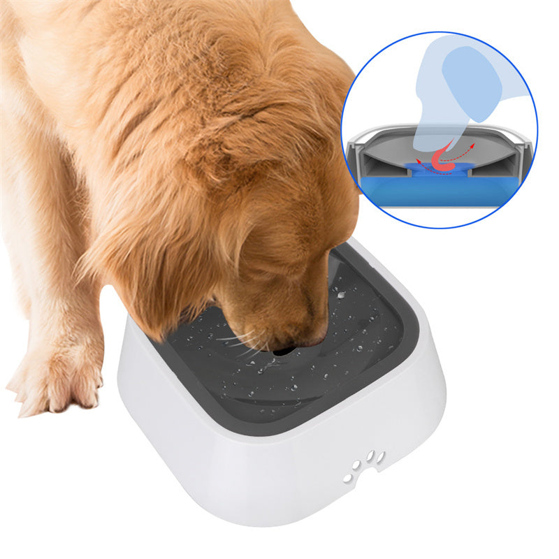 Bol d’eau Flottant 1,5L pour Chien et Chat – Anti-débordement, Distributeur d’eau Lent, Fontaine pour Animaux