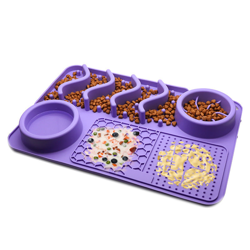 Tapis de Léchage en Silicone Multifonction pour Chiens
