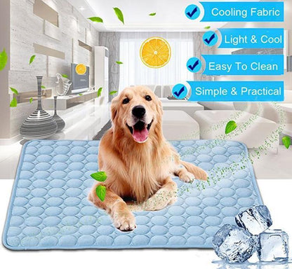 Tapis Rafraîchissant pour Chien – En Soie Glacée, Respirant & Sans Eau