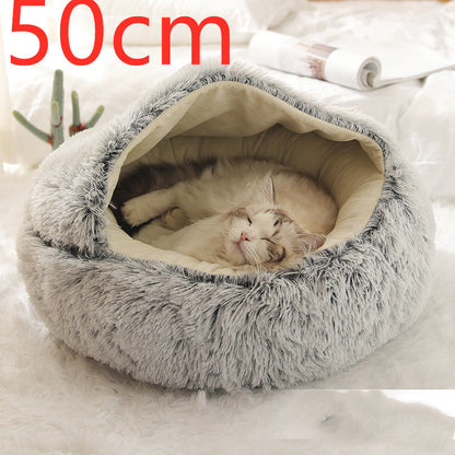 Coussin Moelleux Rond pour Chiens et Chats – Hiver & Confort Absolu