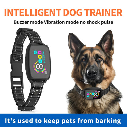 Collier Anti-Aboiement Intelligent Automatique pour Chien – Rechargeable, avec Affichage Numérique HD, Étanche IP67