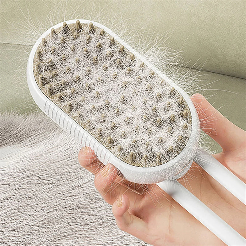 Brosse Électrique 3-en-1 à Vapeur pour Chiens & Chats