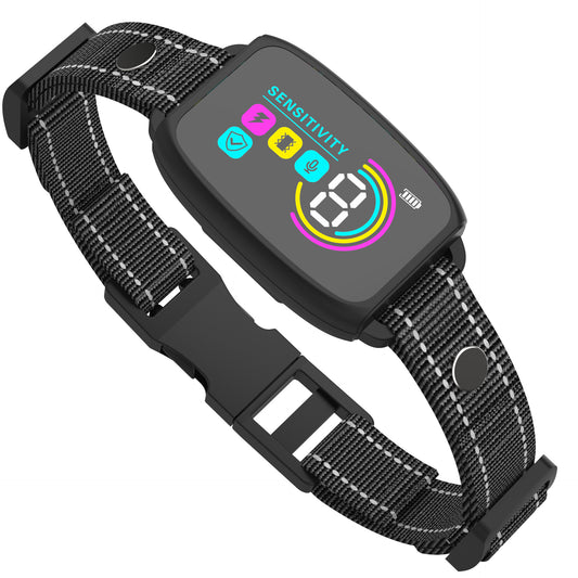 Collier Anti-Aboiement Intelligent Automatique pour Chien – Rechargeable, avec Affichage Numérique HD, Étanche IP67